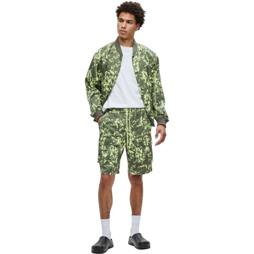 Mode Of One Mens Abstracted Floral Printed Casual Cargo Shorts, NWT